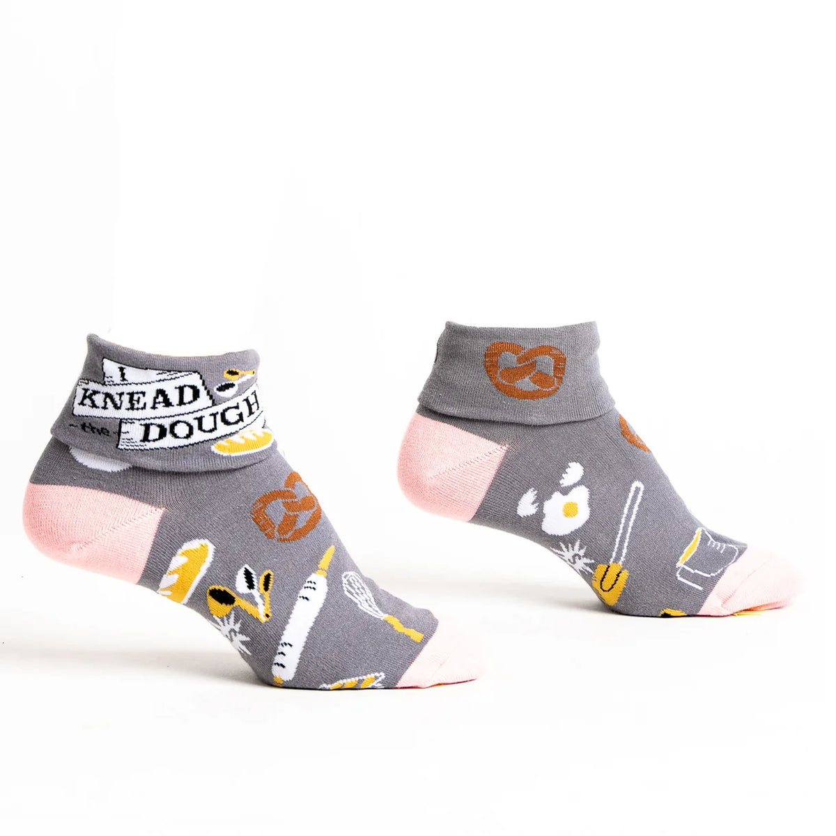 I Knead The Dough Women's Crew Turn Cuff Socks