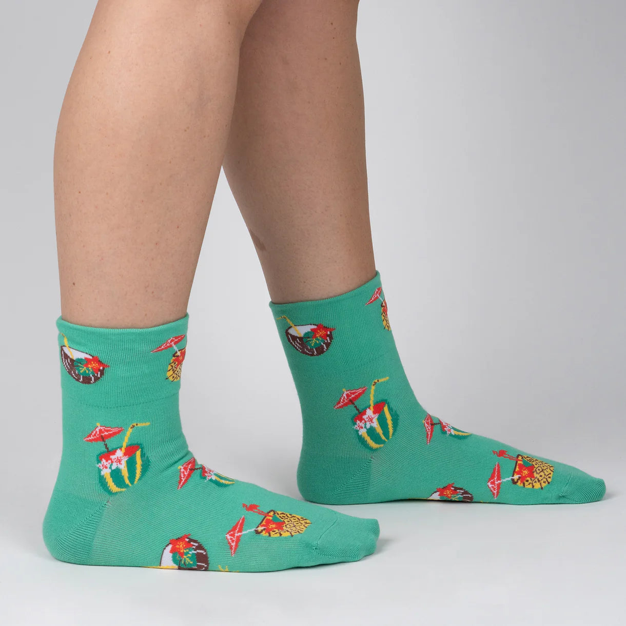 Where My Beaches At? Women's Crew Turn Cuff Socks - The Sockery