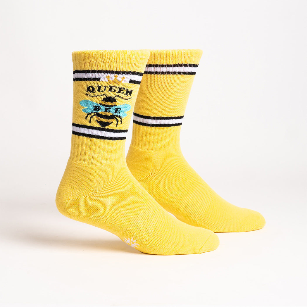 Queen Bee Unisex Athletic Crew Socks - The Sockery