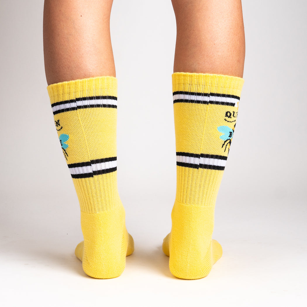 Queen Bee Unisex Athletic Crew Socks - The Sockery