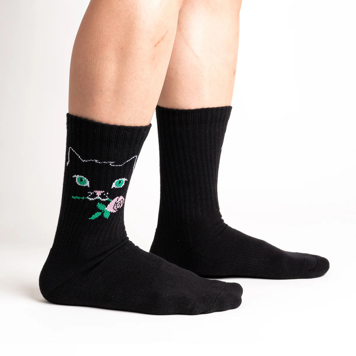 Cattitude Unisex Athletic Crew Socks - The Sockery