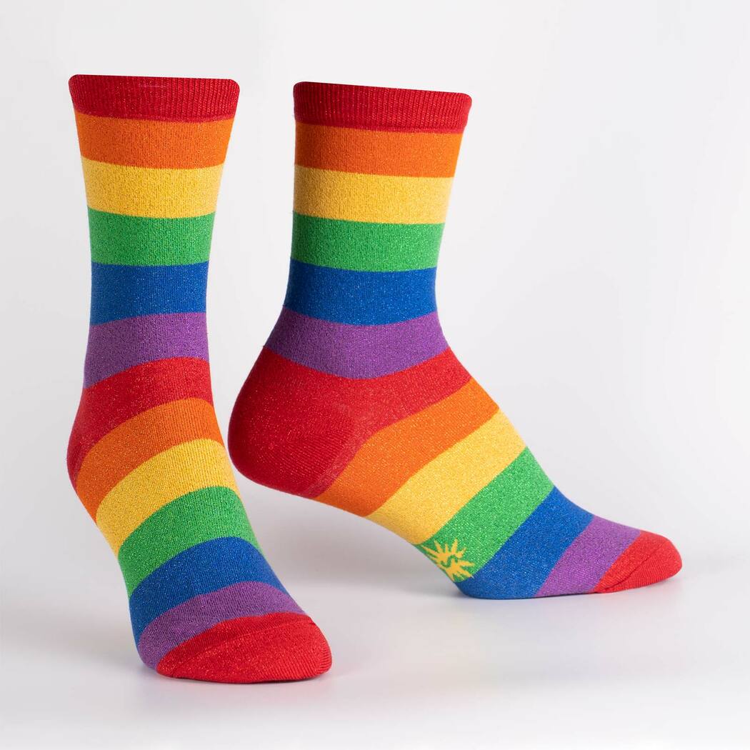 Shimmer Rainbow Women's Crew Socks