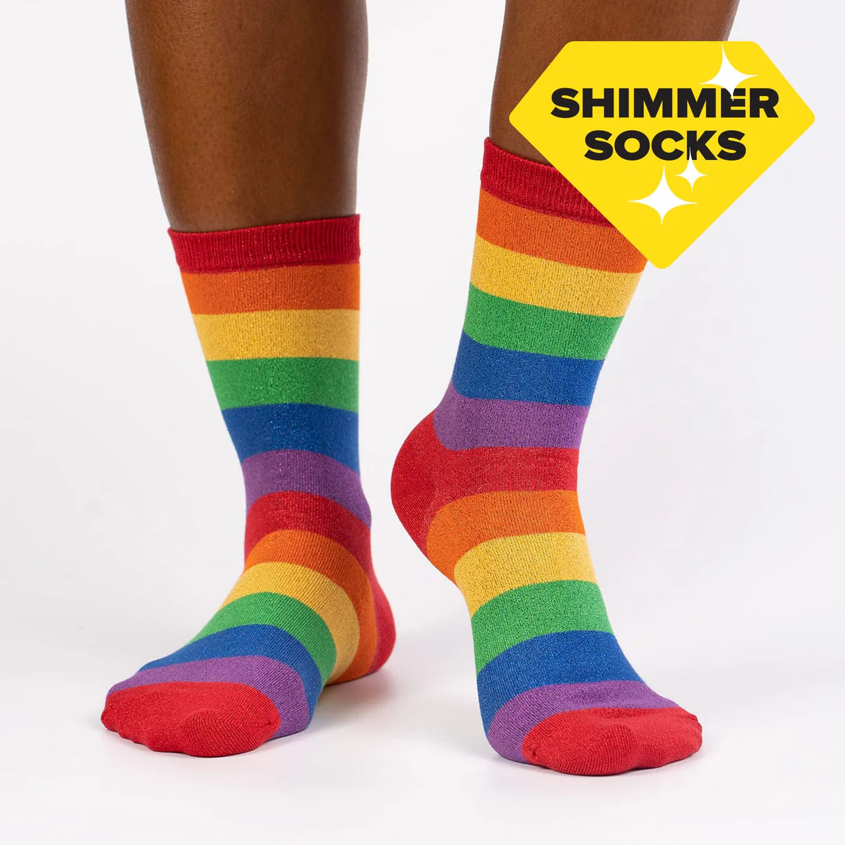 Shimmer Rainbow Women's Crew Socks