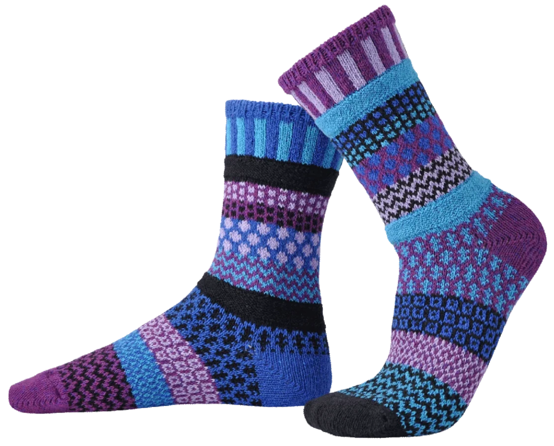 Raspberry Recycled Cotton Crew Socks - The Sockery