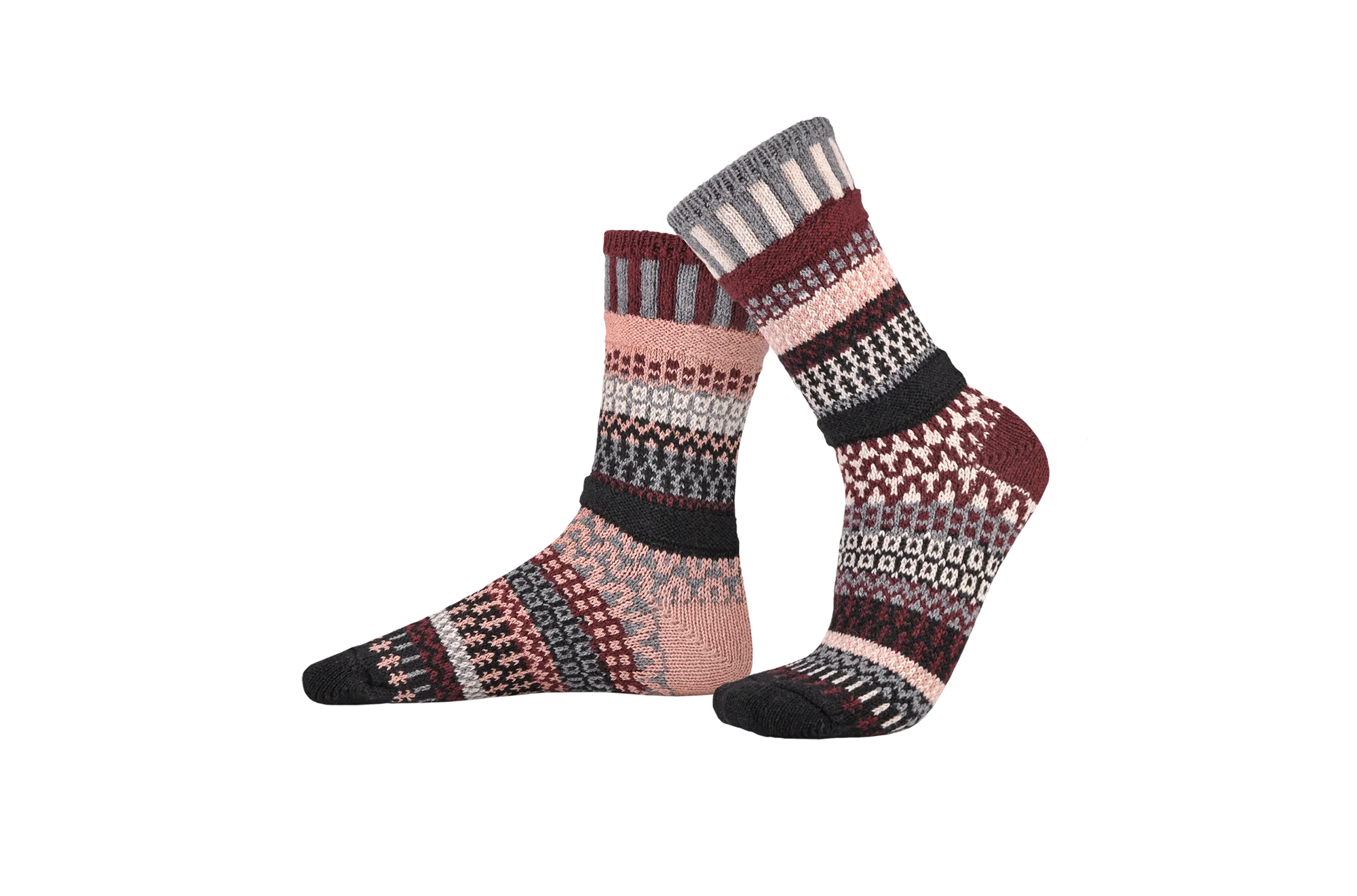 Rosewood Recycled Wool Mix Crew Socks - The Sockery