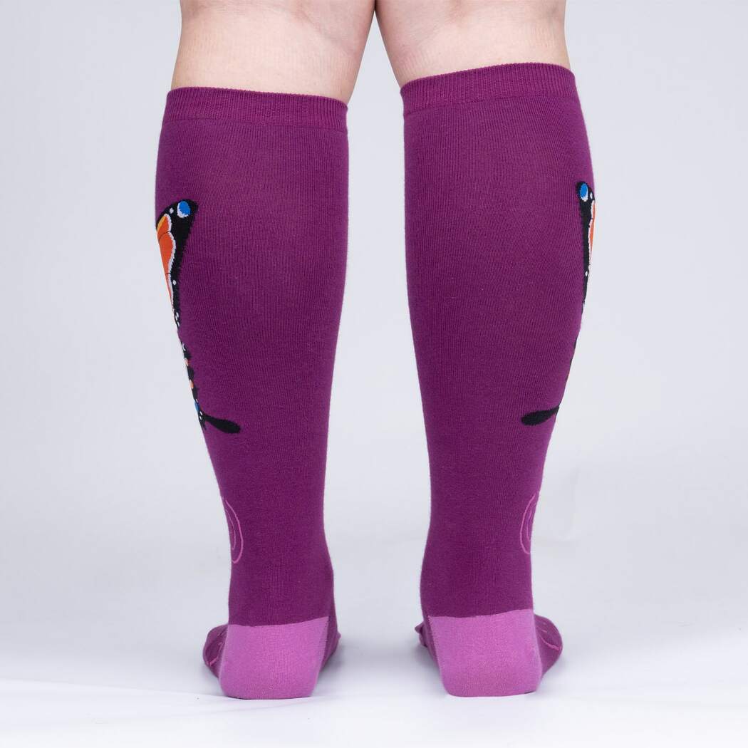 The Monarch Knee High Sock Extra Stretchy for Wide Calves - The Sockery
