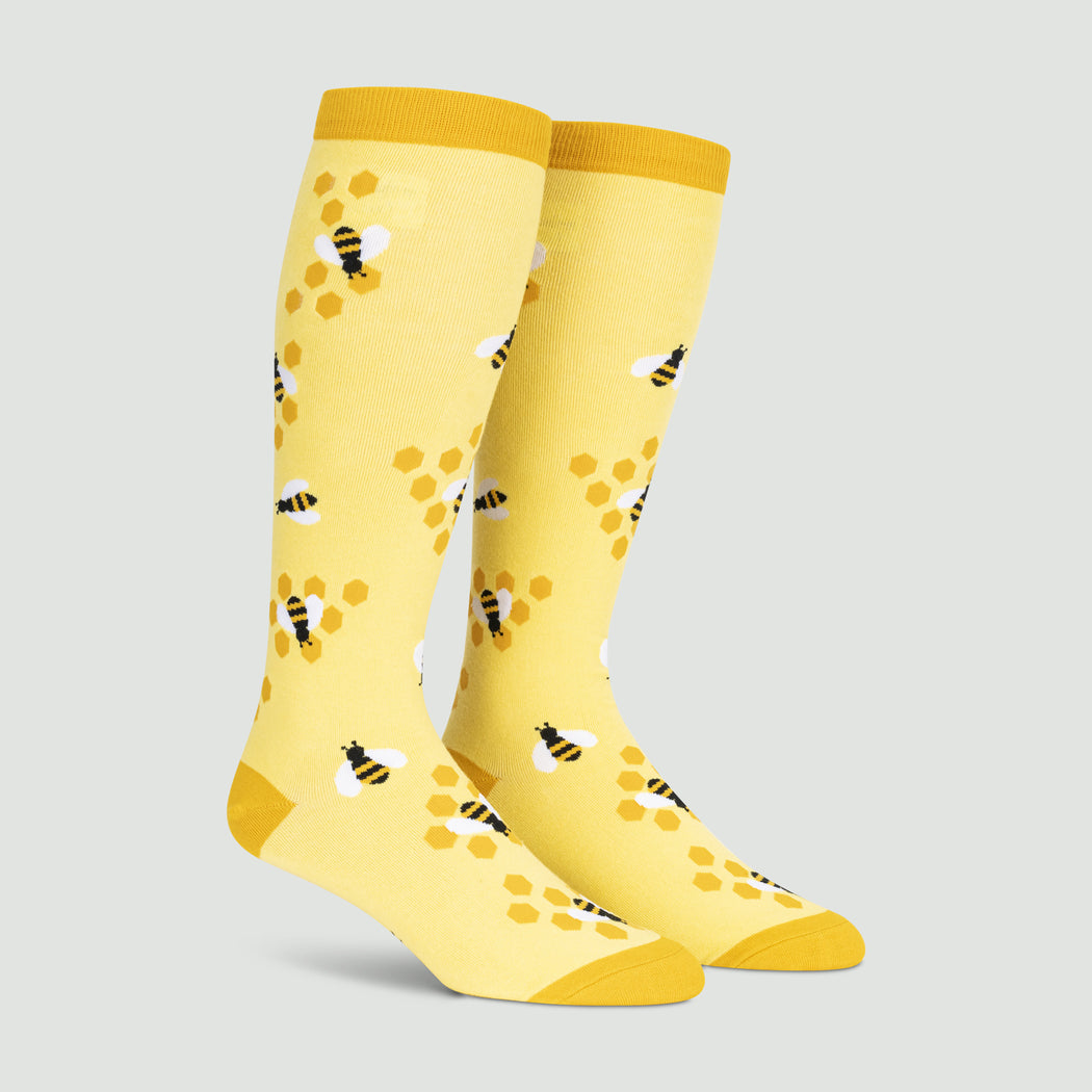 Bee's Knees Women's Knee High Socks in Extra Stretchy for Wide Calves