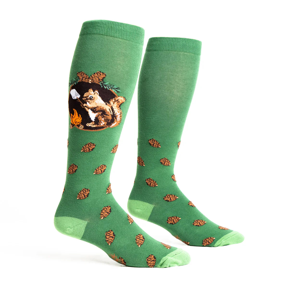 S'more Where That Came From Knee High Socks in Extra Stretchy for Wide Calves - The Sockery