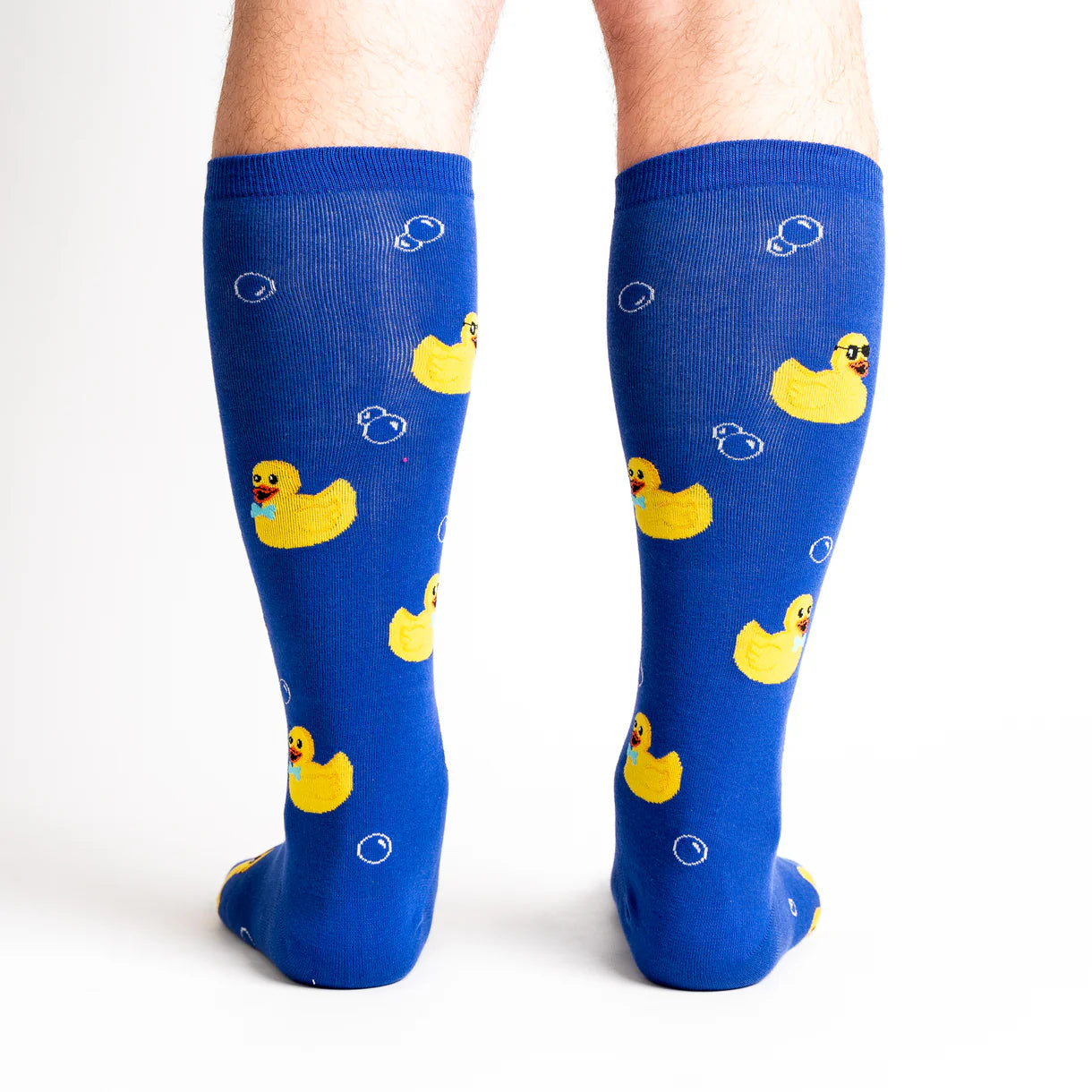 Rubber Duckie Knee High Socks in Extra Stretchy for Wide Calves - The Sockery