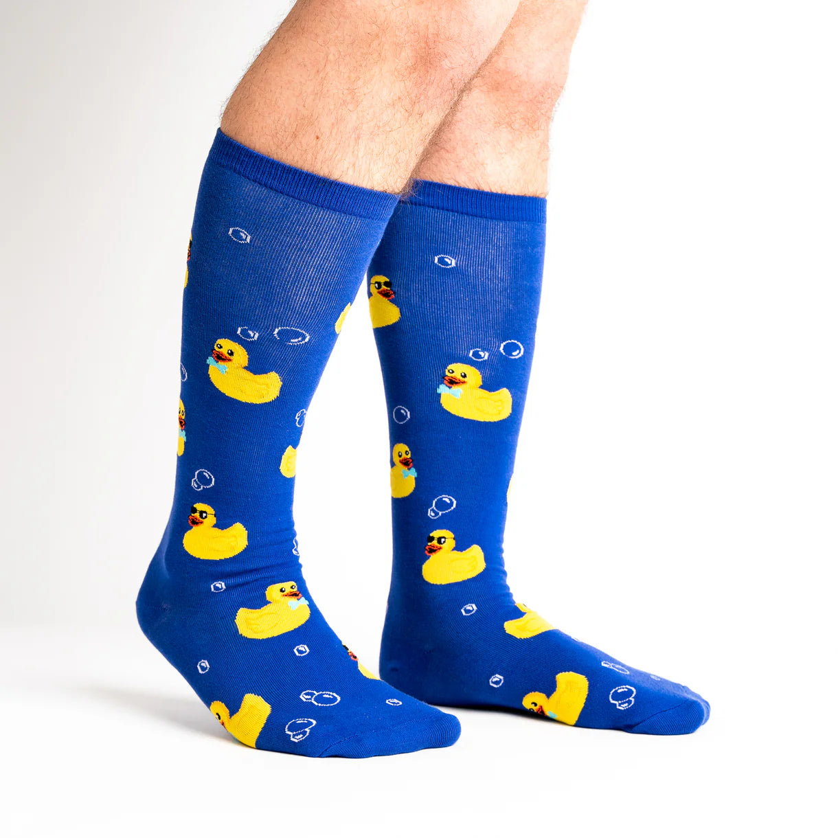 Rubber Duckie Knee High Socks in Extra Stretchy for Wide Calves - The Sockery