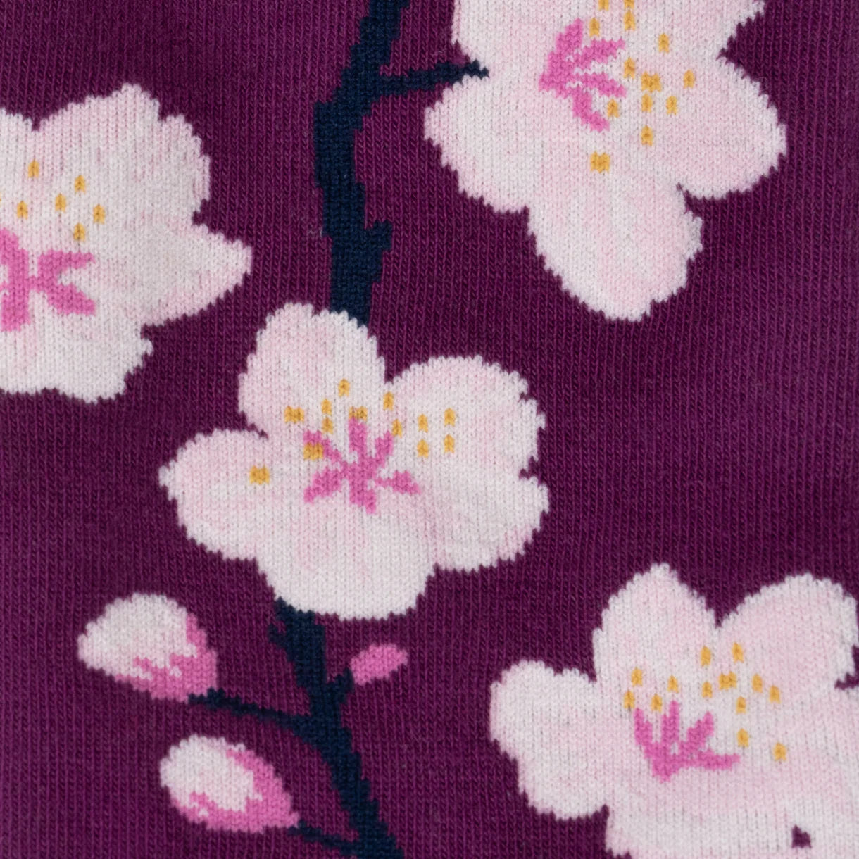 Cherry Blossoms Knee High Sock in Extra Stretchy for Wide Calves - The Sockery