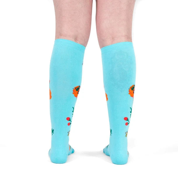 Popping In To Say Hello Knee High Sock in Extra Stretchy for Wide Calves