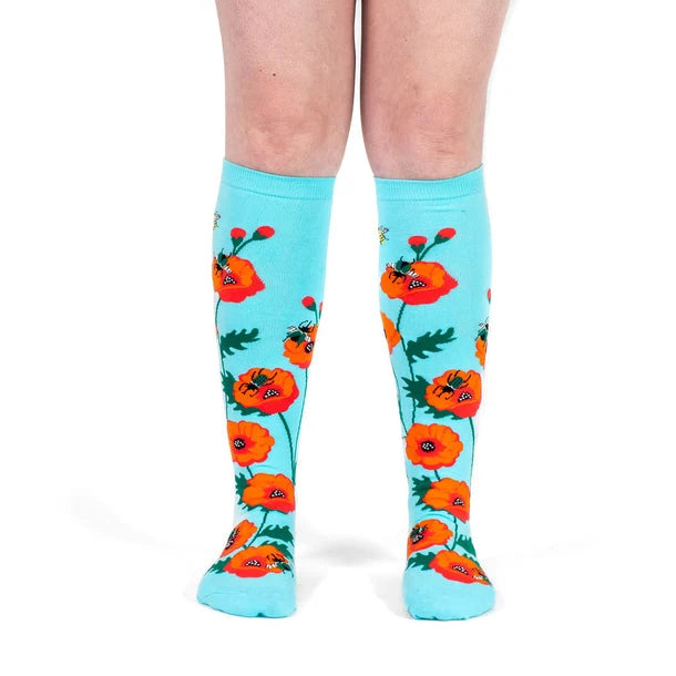 Popping In To Say Hello Knee High Sock in Extra Stretchy for Wide Calves