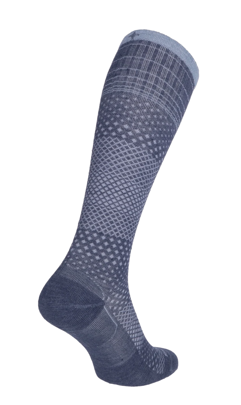 Micro Grade Women's Bamboo/Merino Moderate Graduated Compression in Denim