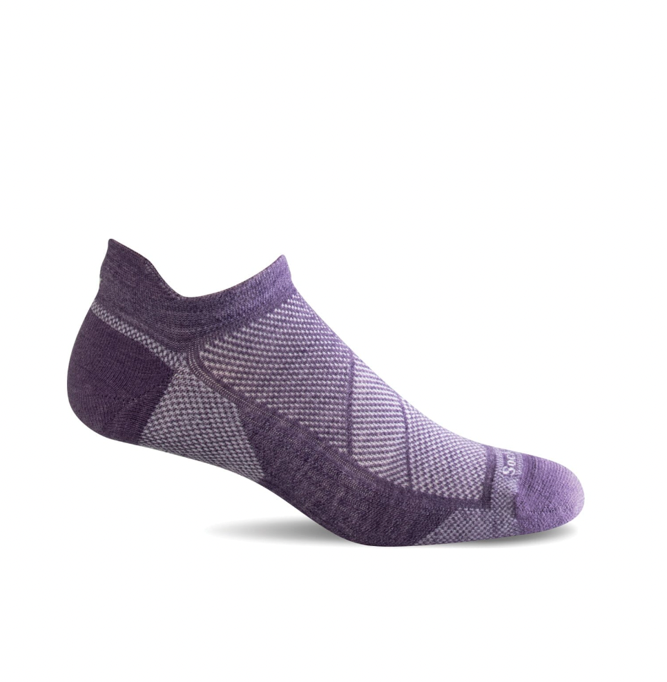 Elevate Micro Women's Bamboo/Merino Moderate Compression Sock in Plum