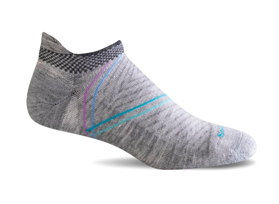 Pulse Micro Women's Bamboo/Merino Firm Compression Sock in Light Grey