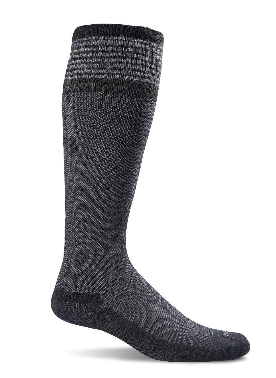 charcoal elevation firm compression knee high - The Sockery