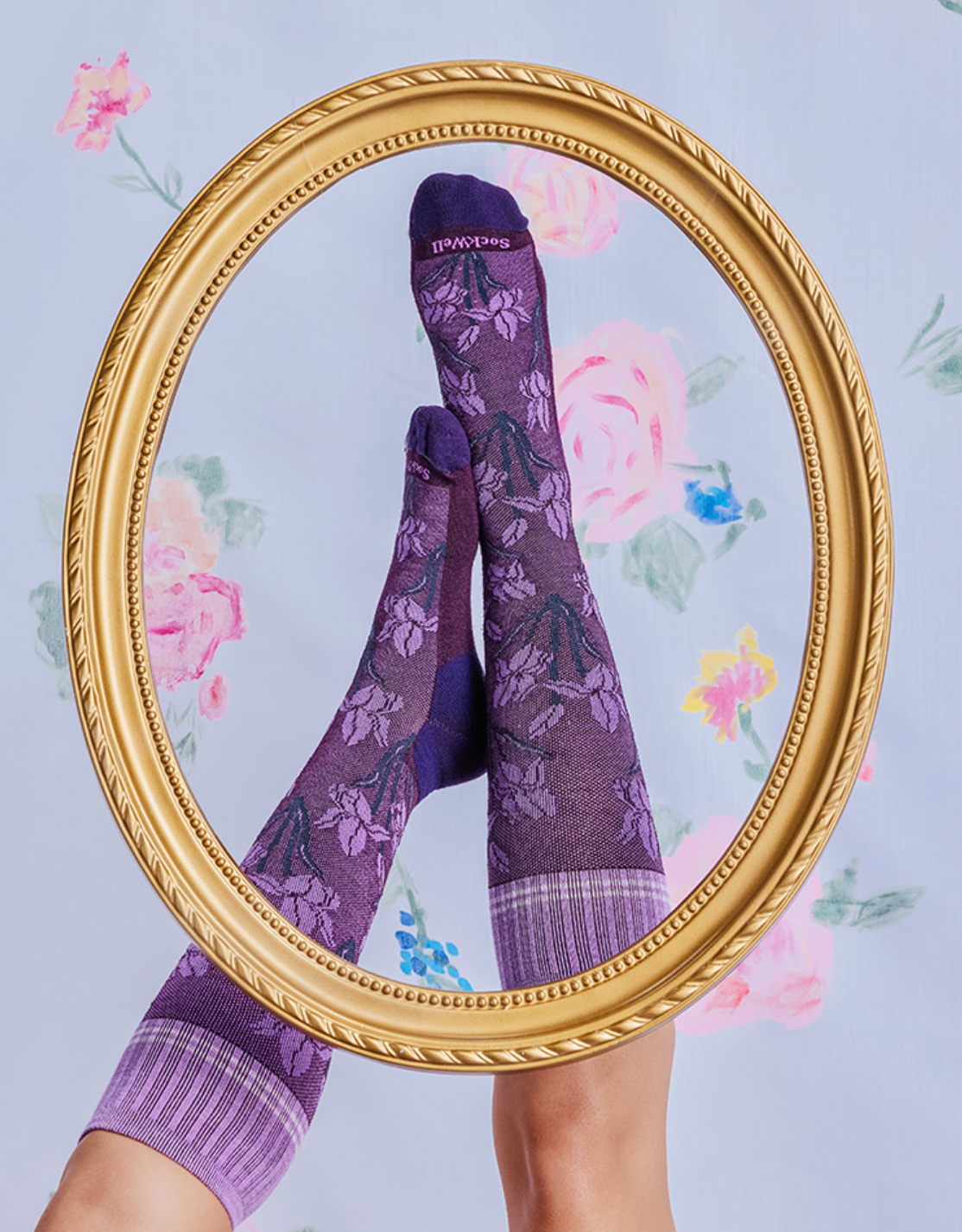 Iris Women's Bamboo/Merino Moderate Graduated Compression in Blackberry