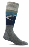 Modern Mountain Men's Merino and Alpaca Moderate Graduated Compression Sock in Grey