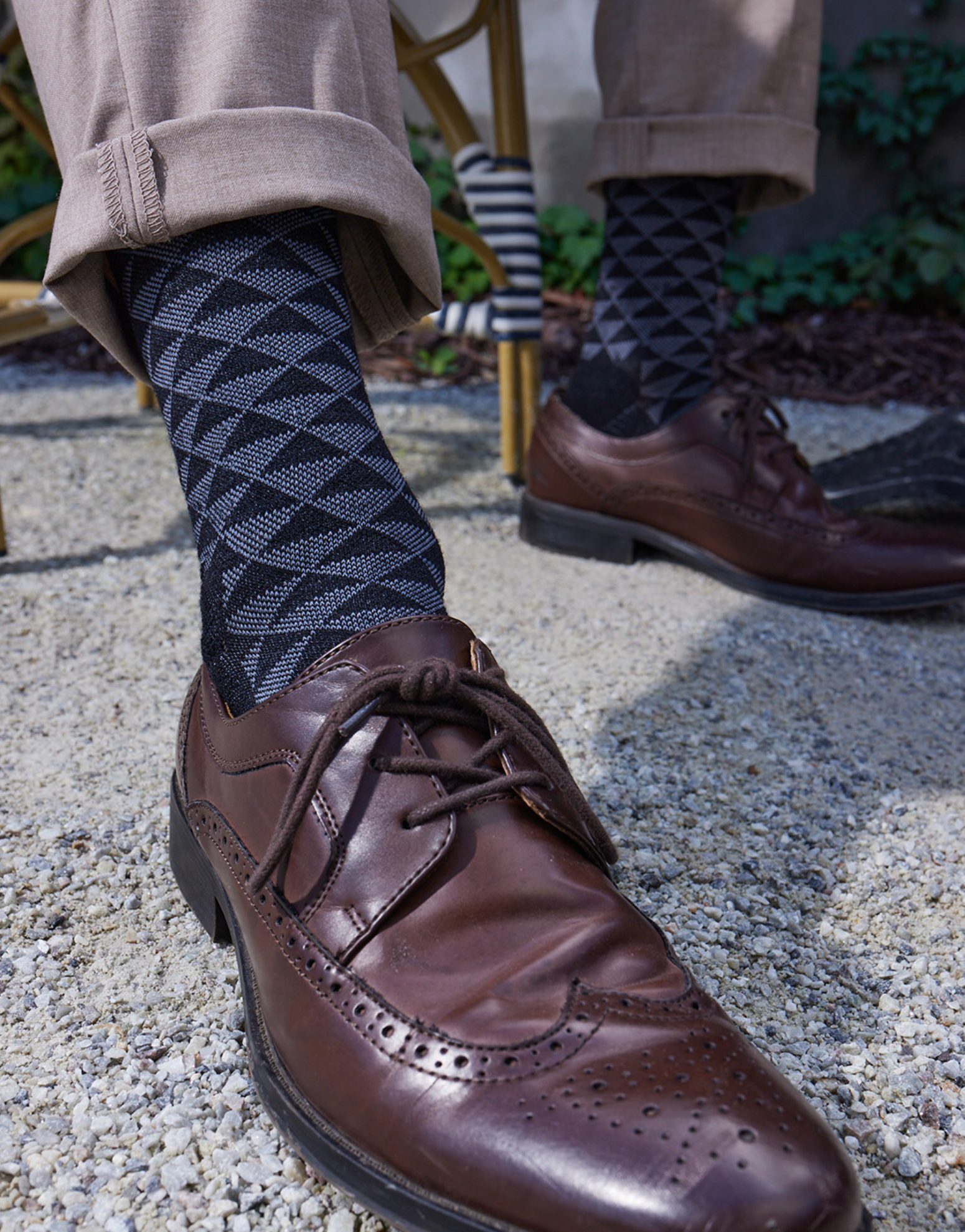 Dapper Men's Bamboo/Merino Firm Compression Socks in Navy