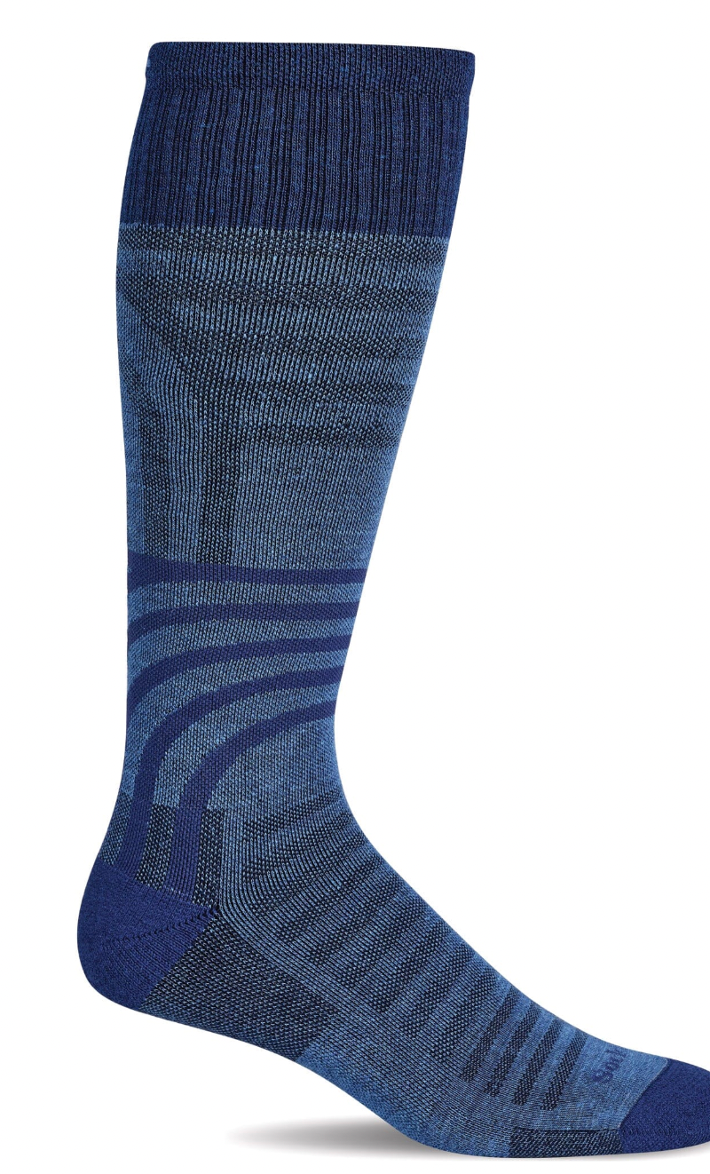 Track & Field Men's Bamboo/Merino Moderate Sport Compression Socks in Ocean