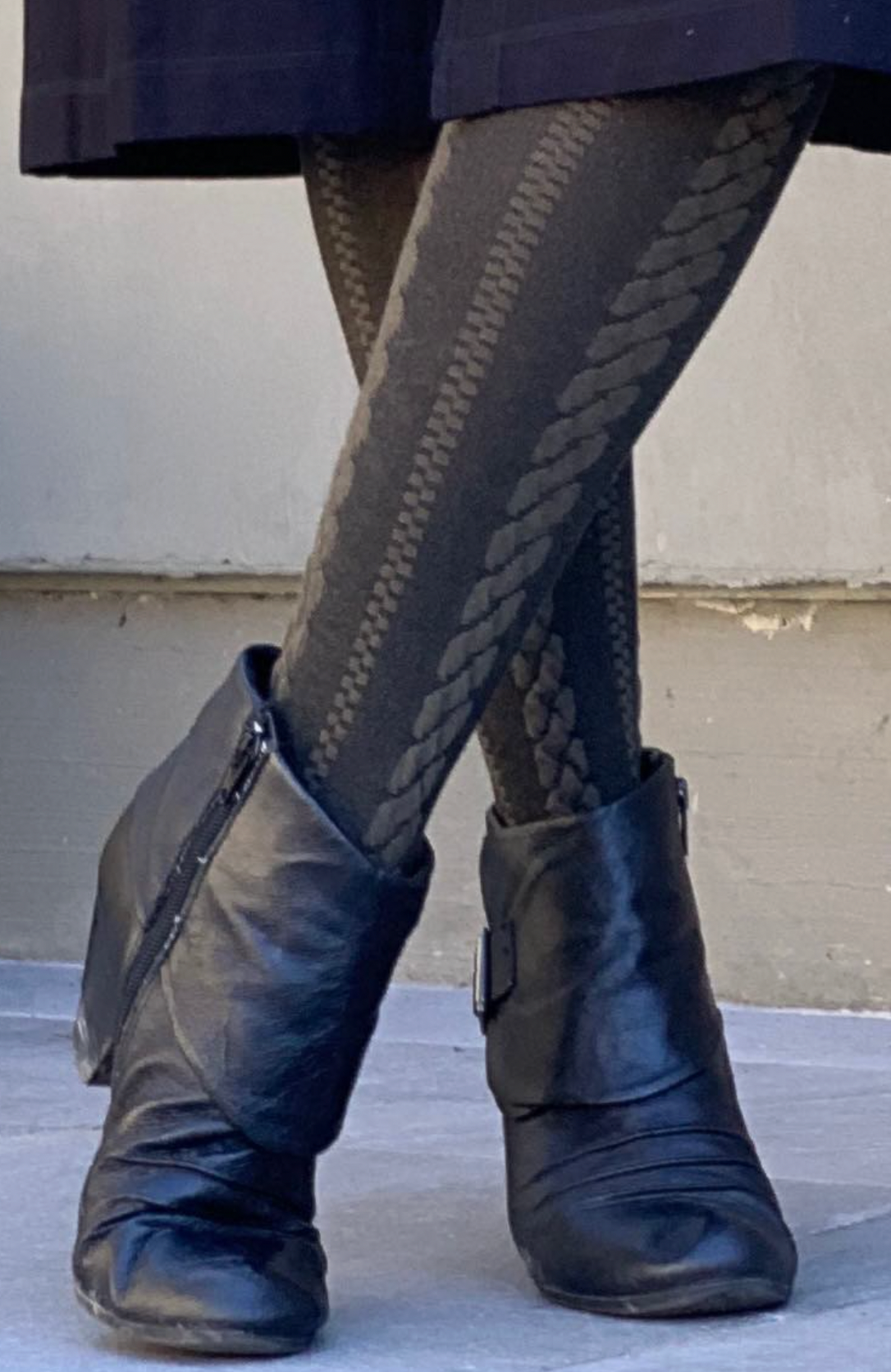 Cable Knit Over the Knee Socks in Olive