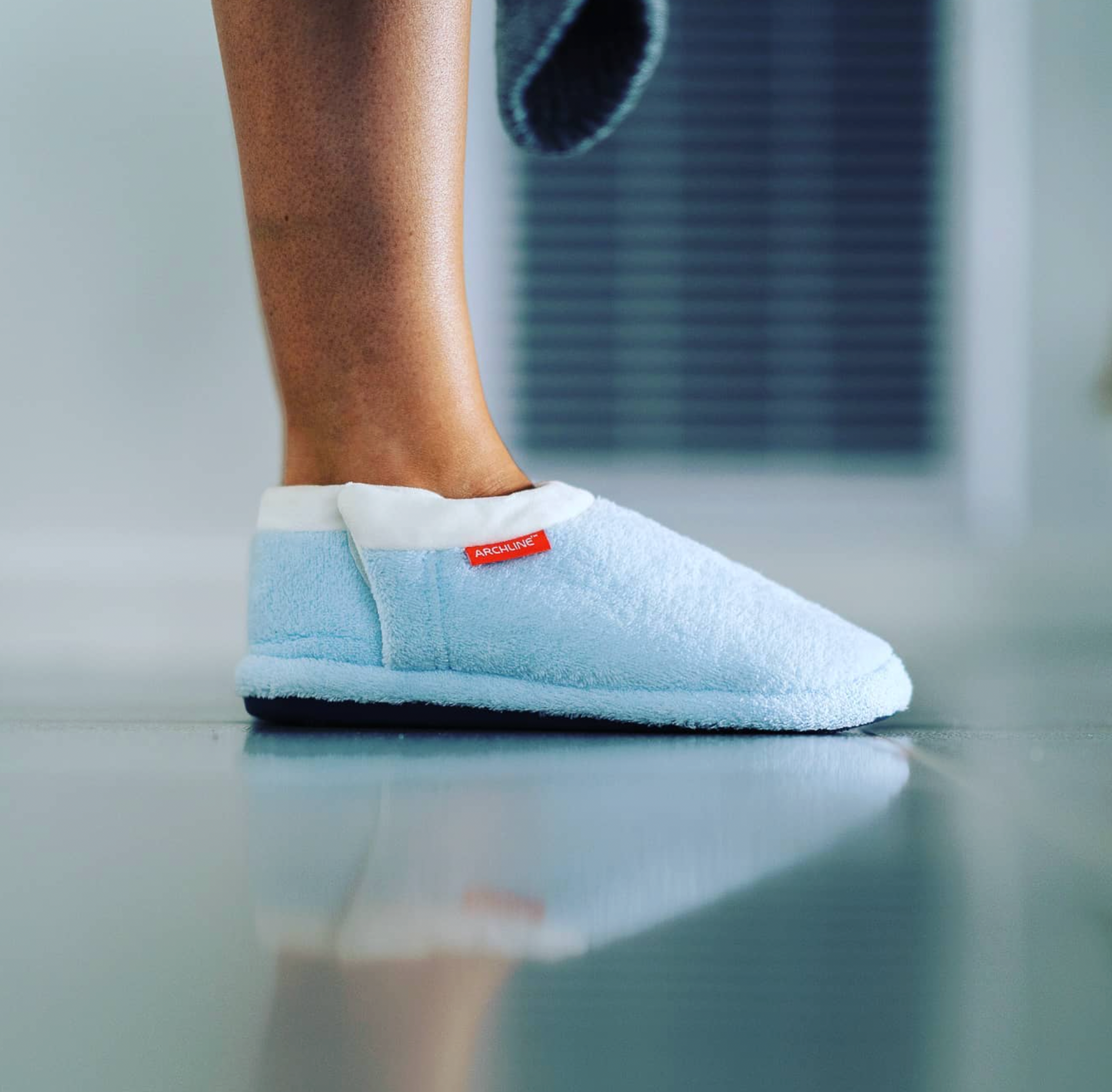 Archline Orthotic Slippers Closed – Baby Blue