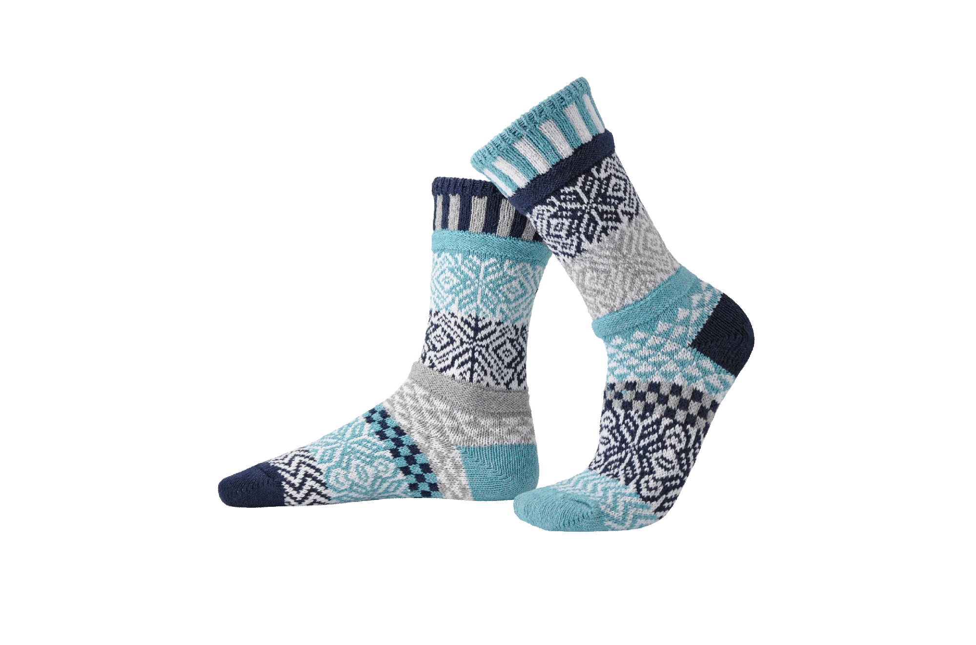 Snowfall Recycled Cotton Crew Socks - The Sockery