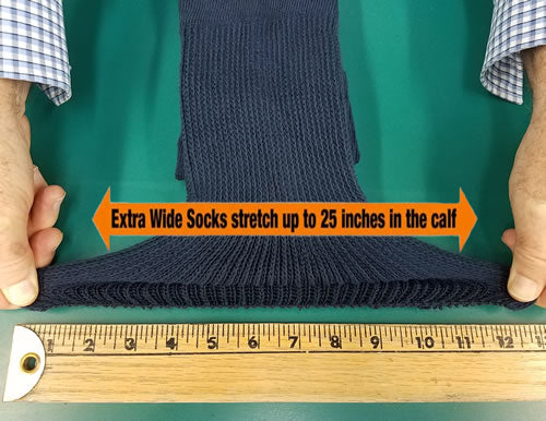 Extra Wide Medical Sock -  Quarter Length in White