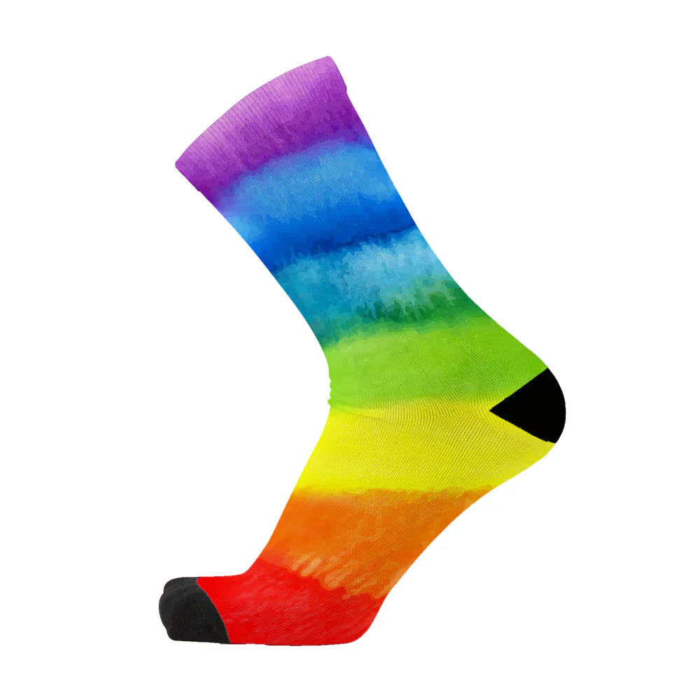 rainbow striped bamboo socks - The Sockery