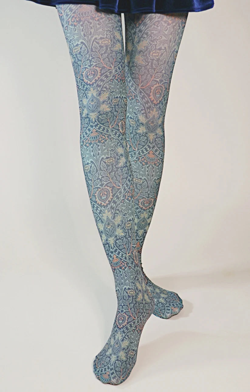 Ispahan by William Morris printed Art Tights- The Sockery