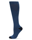 Denim Heather Cotton Blend Compression Socks - The Sockery