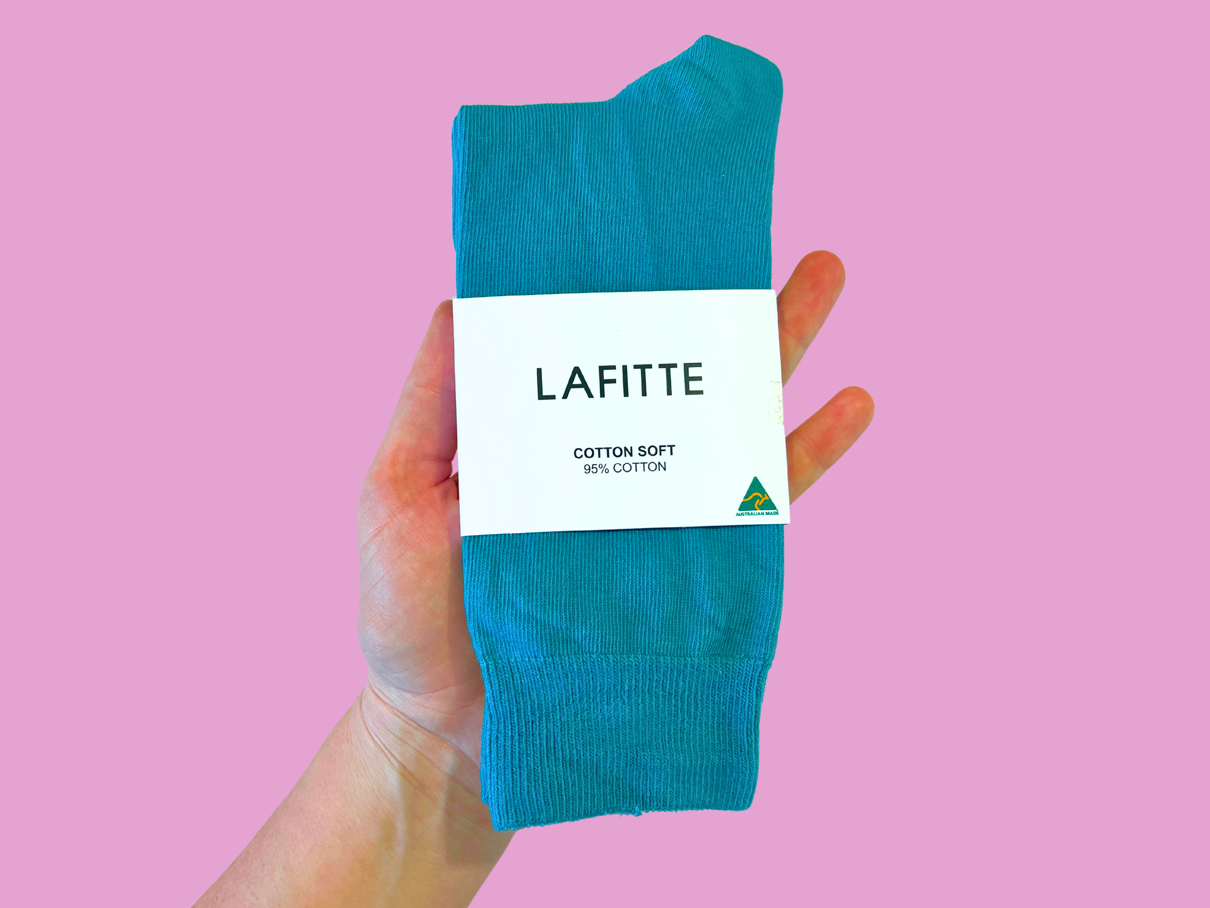 Cotton Crew Sock in Jade - Aussie Made