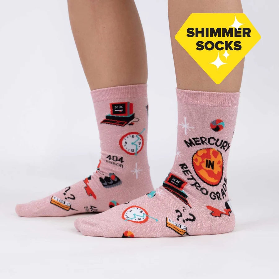mercury in retrograde pink socks
