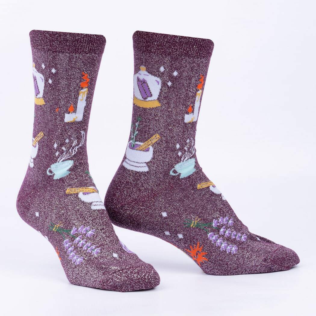 Lotions and Potions Shimmer Women's Crew Sock - The Sockery