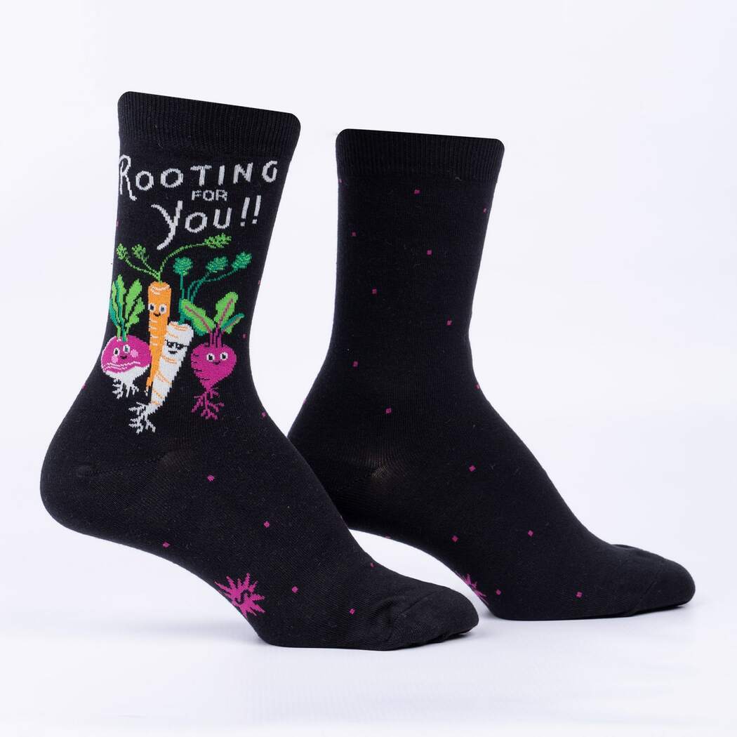 Rooting for You Women's Crew Socks - The Sockery