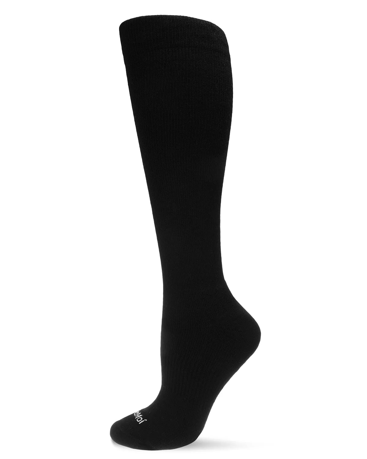 Black Merino Wool Blend Compression Socks - The Sockery