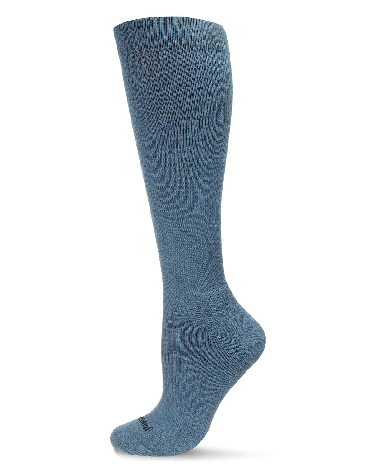 Denim Blue Merino Wool Blend Compression Socks - The Sockery