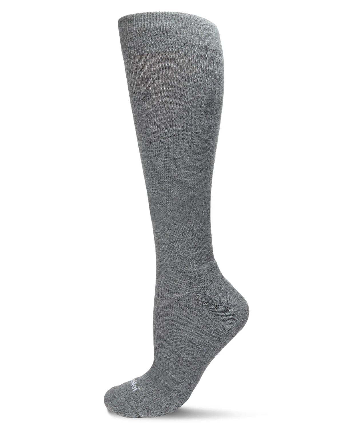 Grey Heather Merino Wool Blend Compression Socks