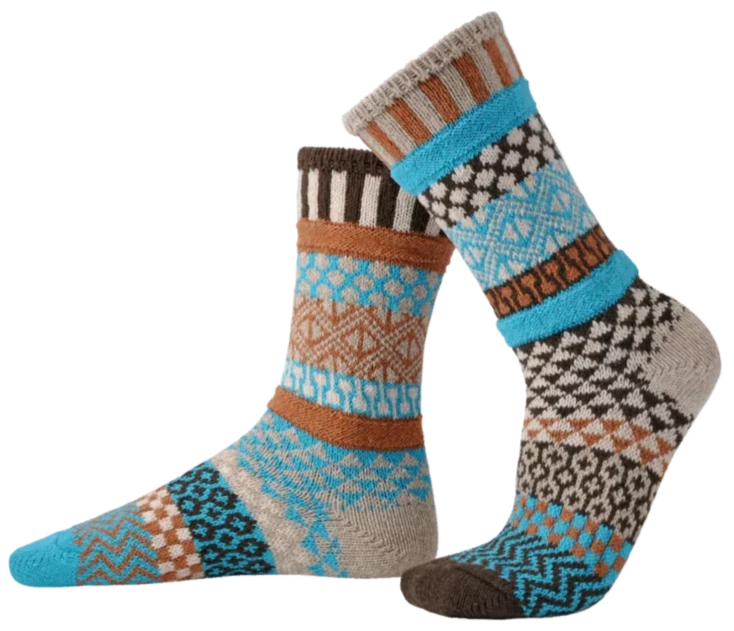 Walnut Recycled Wool Mix Crew Socks - The Sockery