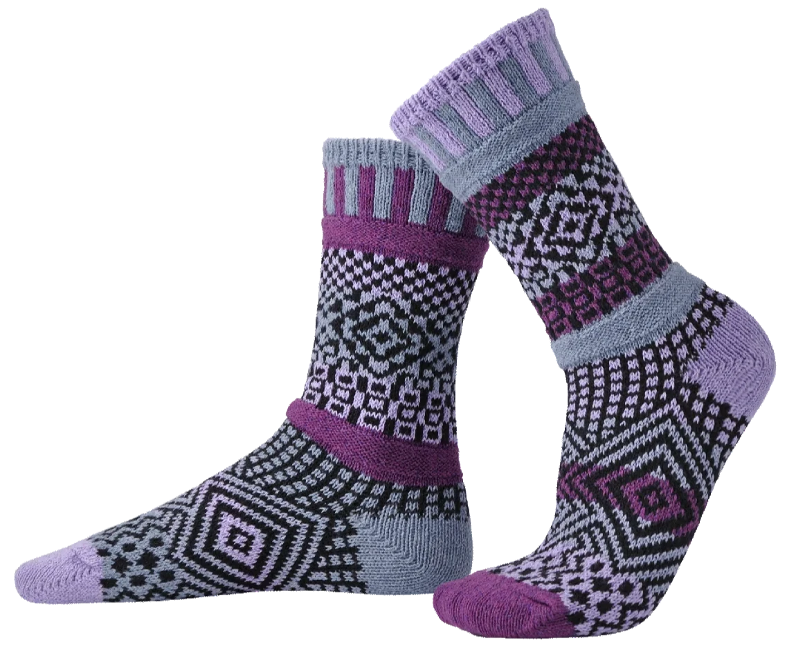 Wisteria Recycled Cotton Crew Socks - The Sockery