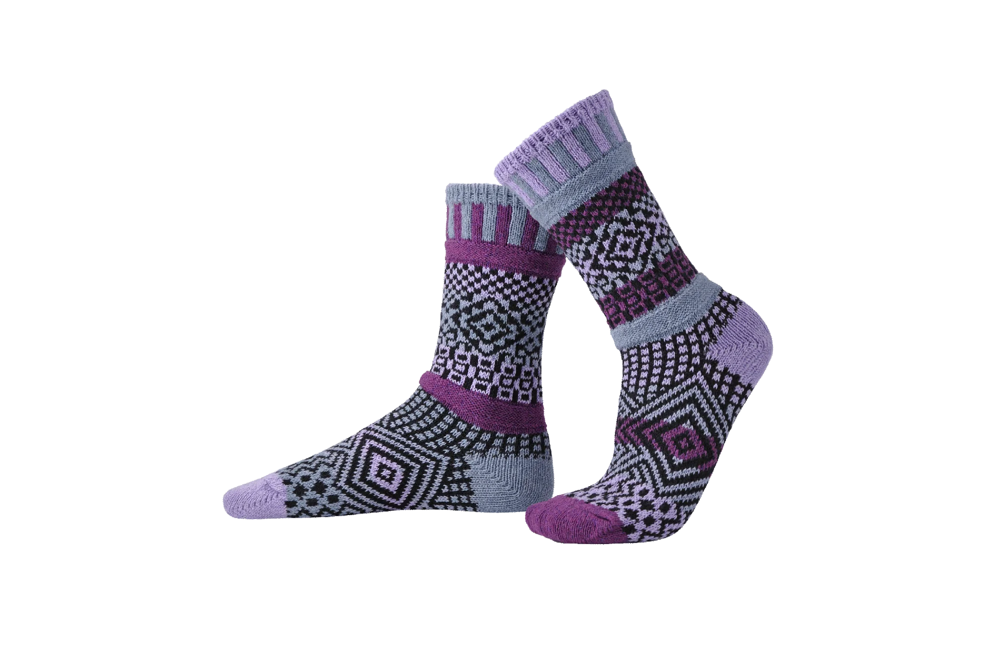 Wisteria Recycled Cotton Crew Socks - The Sockery