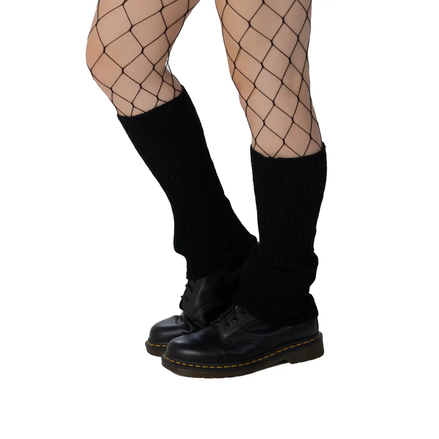 Ribbed Legwarmers in Black - The Sockery