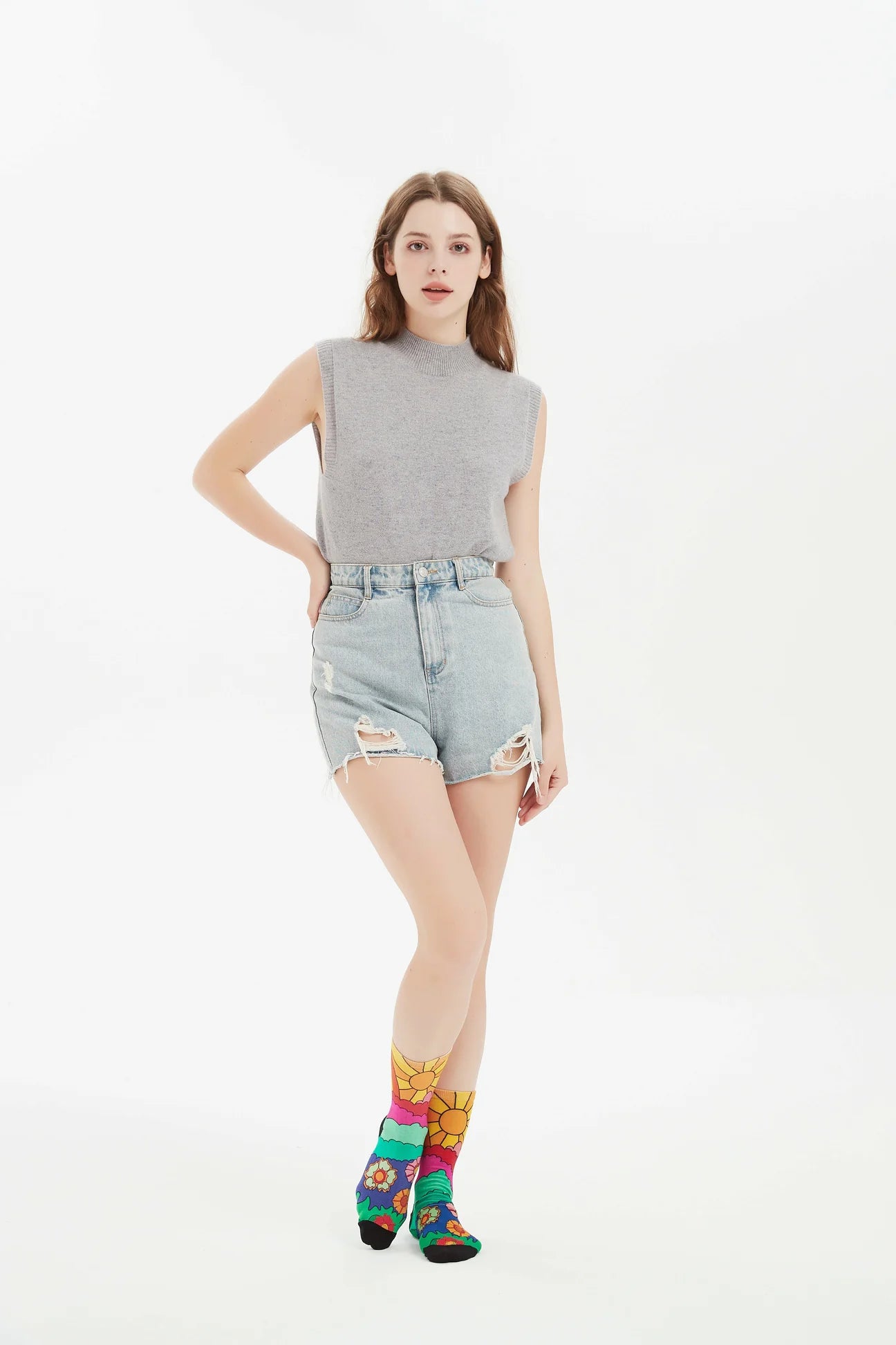 Wonderland Bamboo Crew Socks