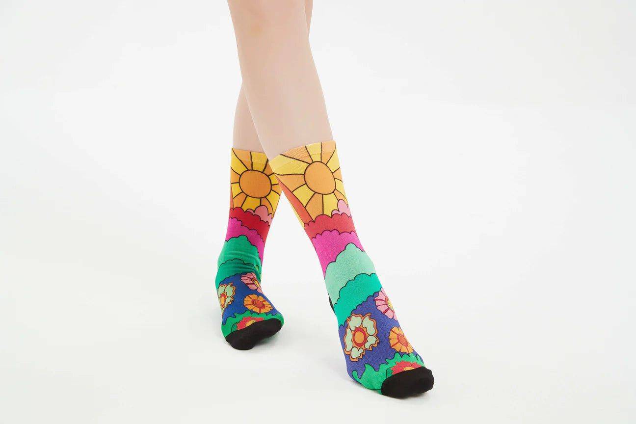 Wonderland Bamboo Crew Socks