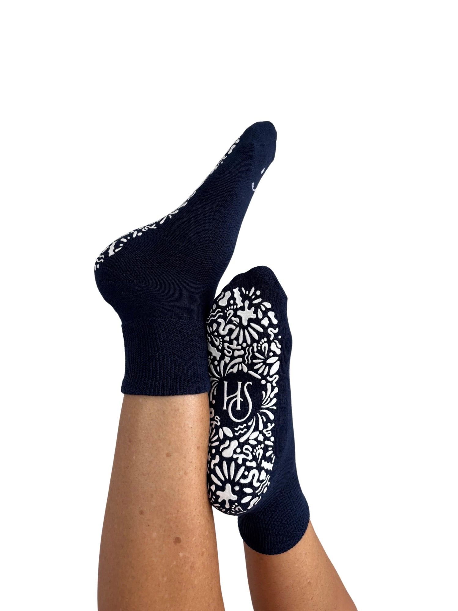 Therapeutic Grip Socks in Navy - The Sockery