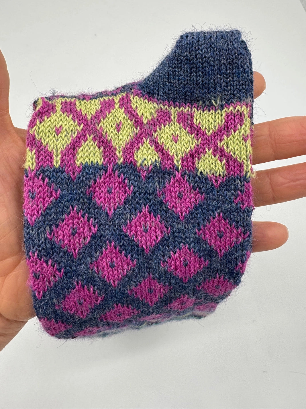Alpaca socks in Degas Denim