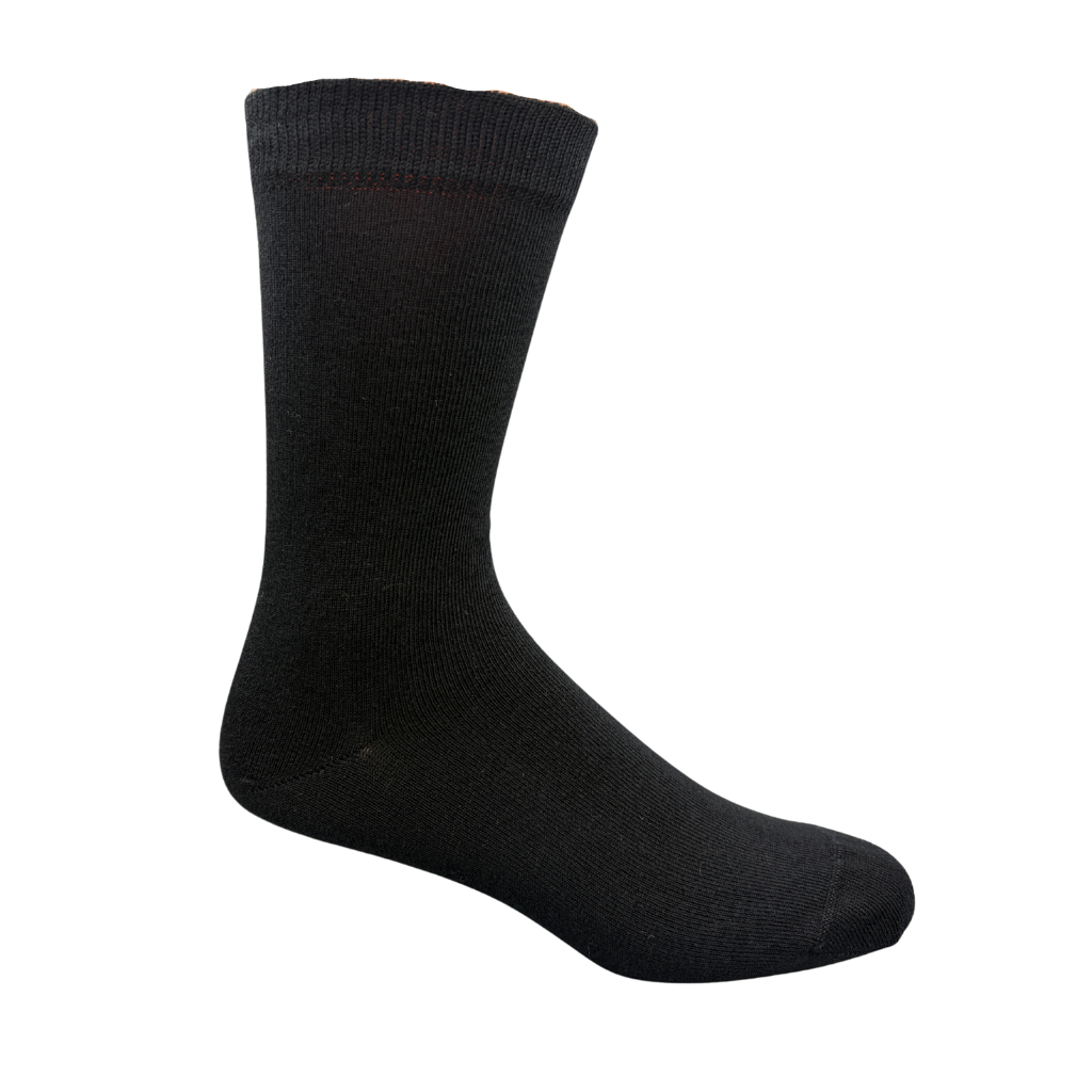 black cotton crew sock - The Sockery
