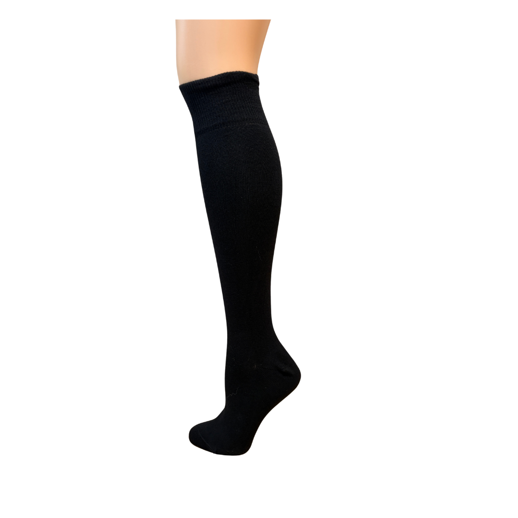 Extra long Black cotton knee-high socks -The Sockert