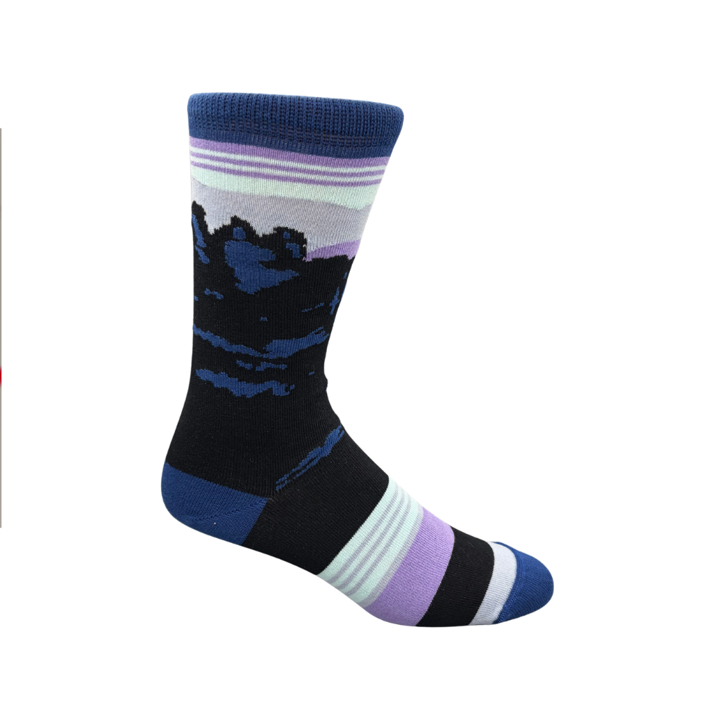 Blue Mountains Cotton Crew Dress Sock in Navy - Made in Australia